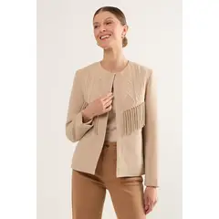 MA GRIFFE - Chaqueta Mujer Beige Magriffe