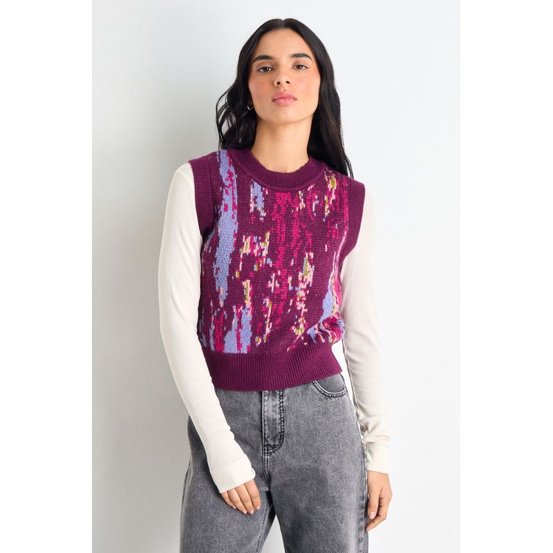 IO - Sweater Mujer Burdeos Io