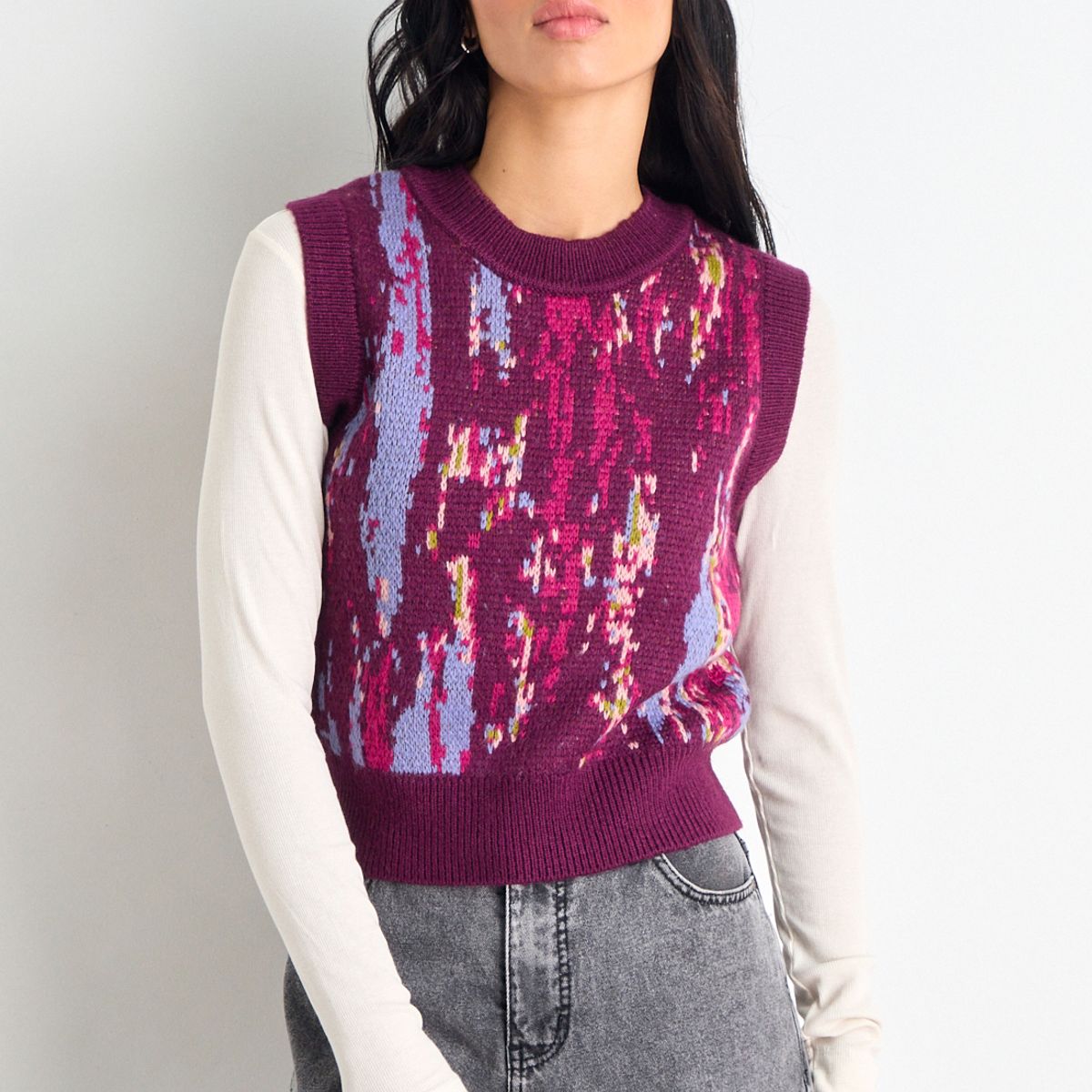 IO - Sweater Mujer Burdeos Io