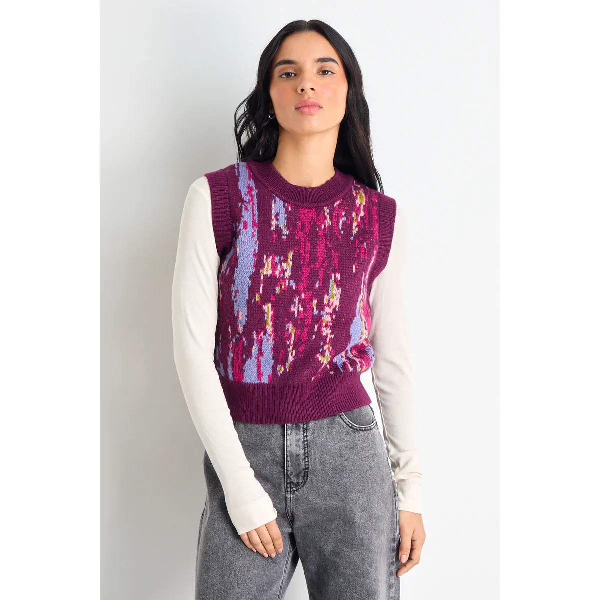 IO - Sweater Mujer Burdeos Io