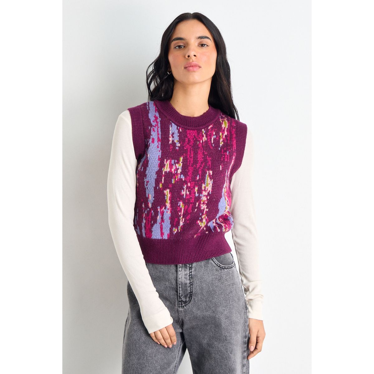 IO - Sweater Mujer Burdeos Io