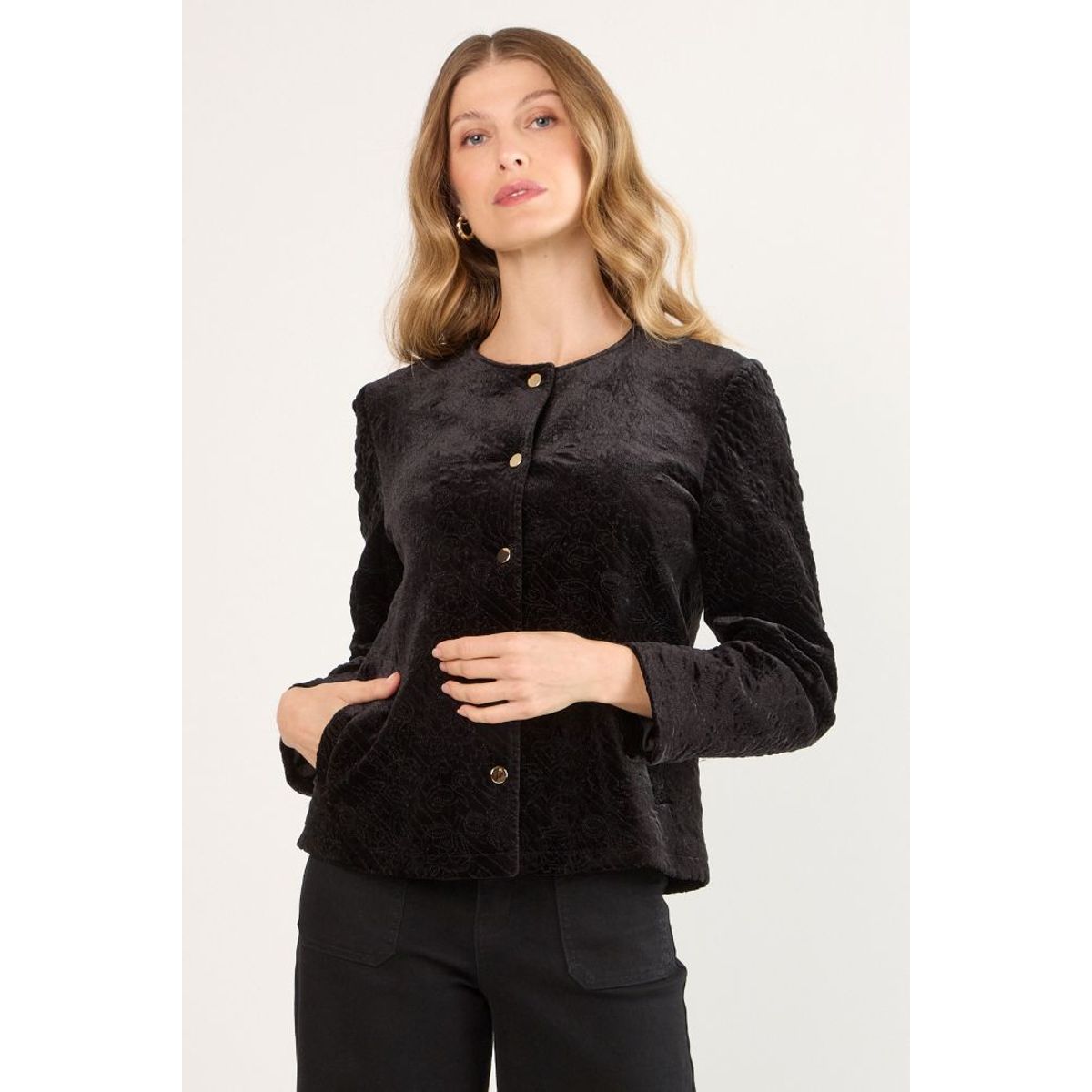 MA GRIFFE - Chaqueta Mujer Negro Magriffe