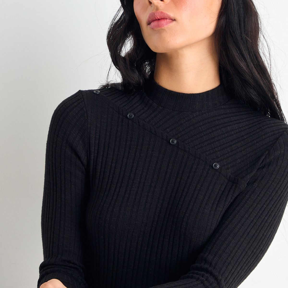 IO - Polera Manga Larga Mujer Negro Io