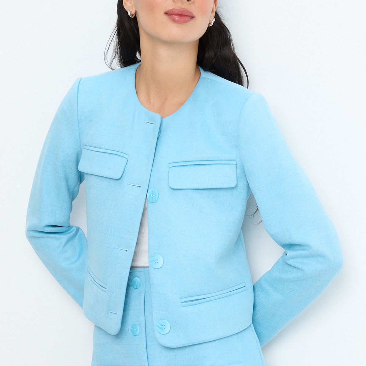 IO - Chaqueta Mujer Celeste Io