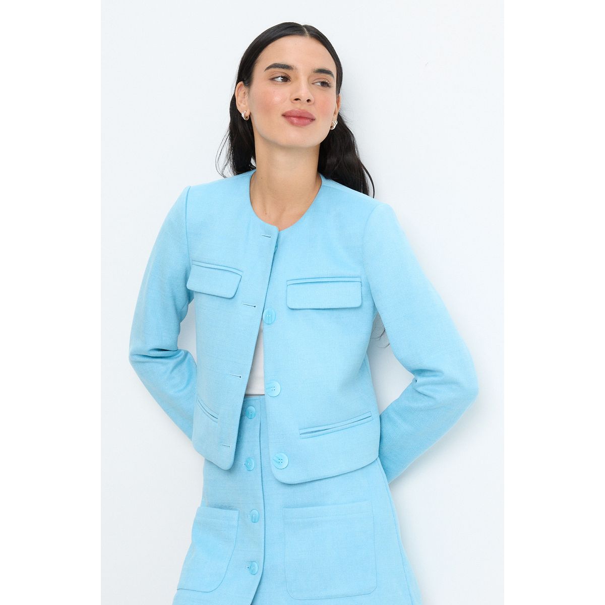 IO - Chaqueta Mujer Celeste Io