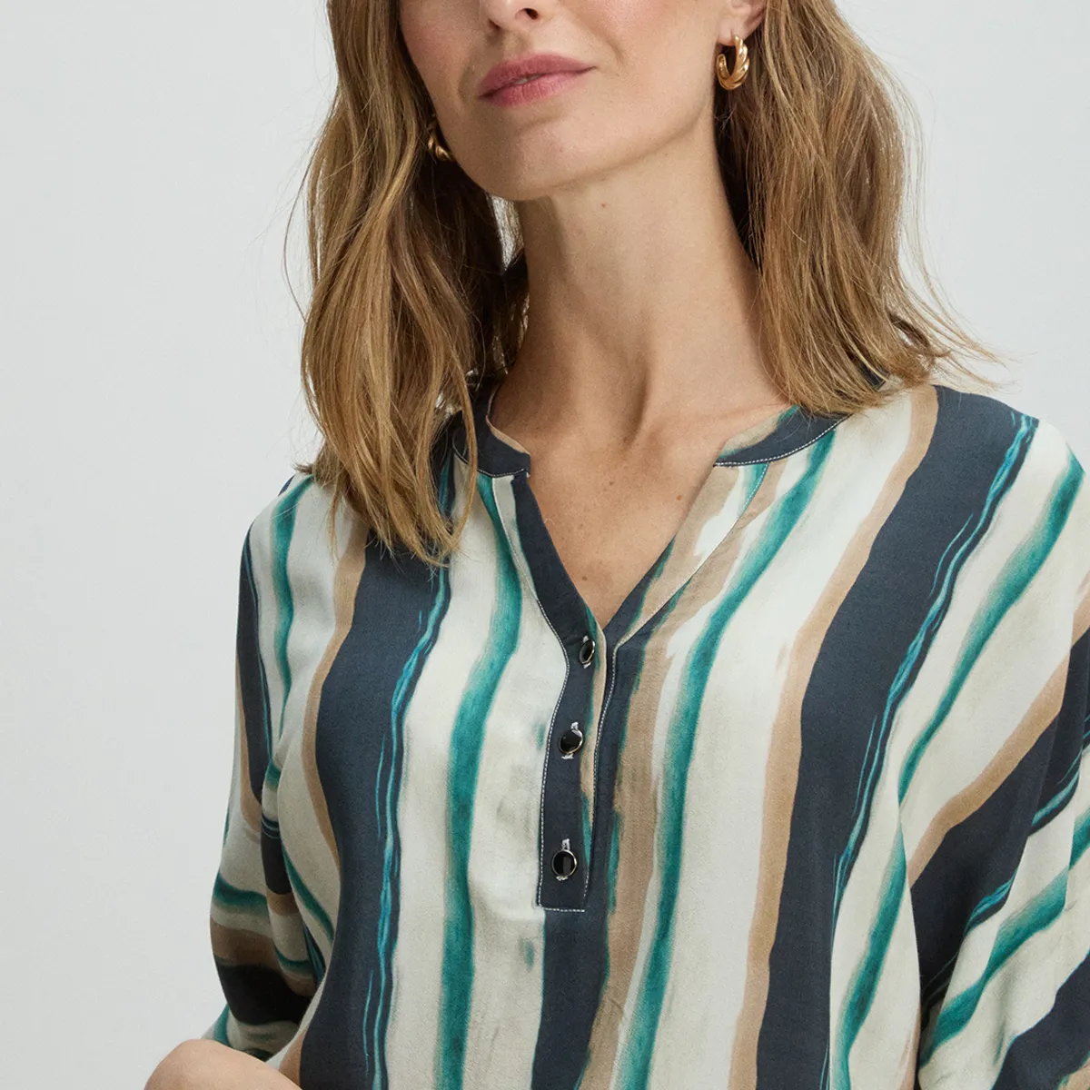 MA GRIFFE - Blusas Manga Larga Mujer Crudo Magriffe