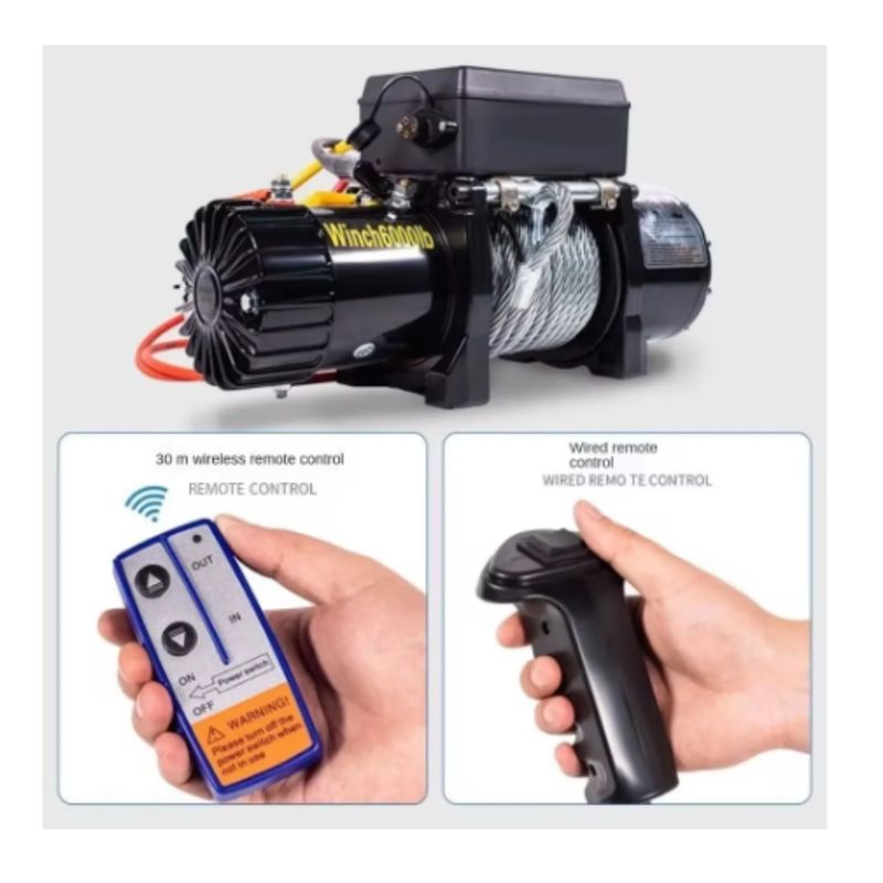 GENERICO - Winche Eléctrico 6000 Lbs Control remoto Eléctrico