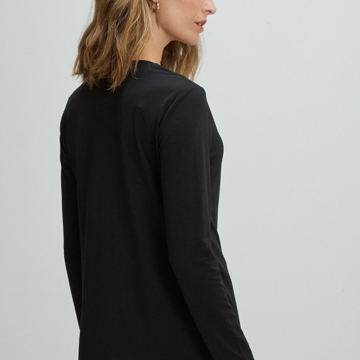 MA GRIFFE - Polera Manga Larga Mujer Negro Magriffe