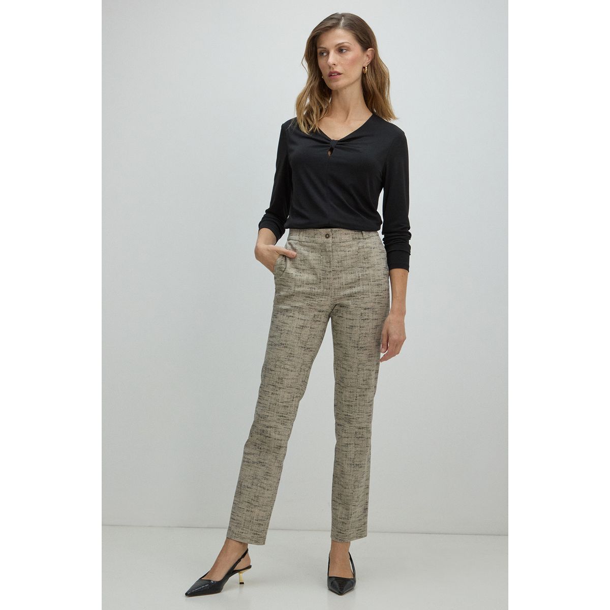 MA GRIFFE - Pantalon Mujer Negro Magriffe