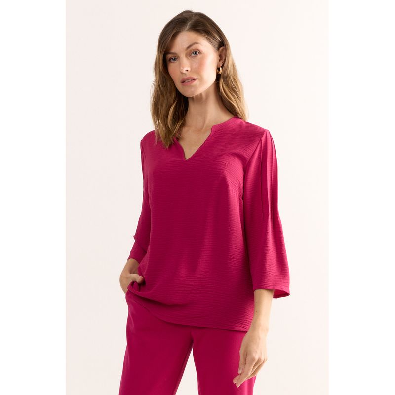 MA GRIFFE - Blusas Manga Larga Mujer Fucsia Magriffe
