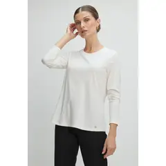 MA GRIFFE - Polera Manga Larga Mujer Crudo Magriffe