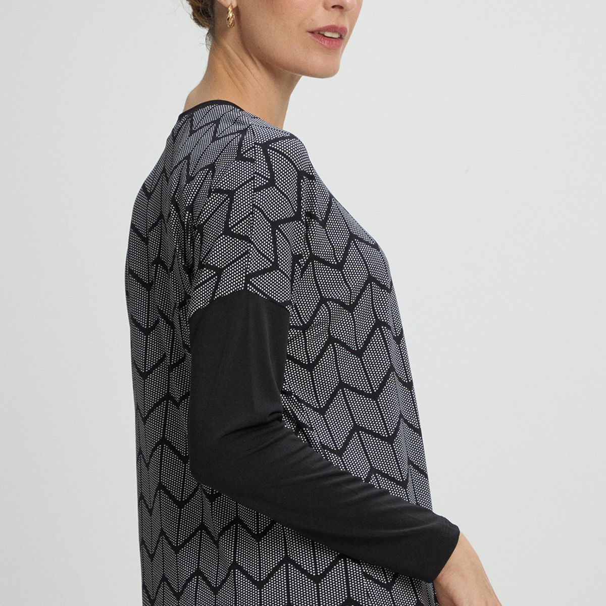 MA GRIFFE - Polera Manga Larga Mujer Negro Magriffe