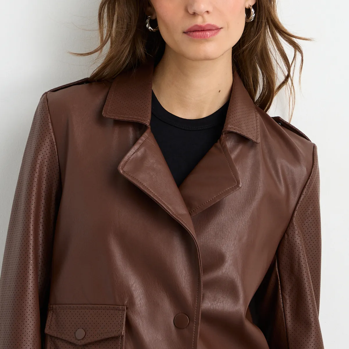 IO - Chaqueta Mujer Café Io