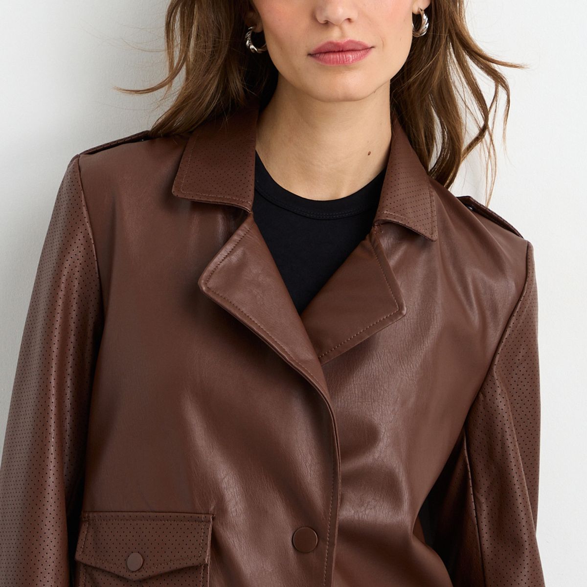 IO - Chaqueta Mujer Café Io