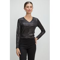 Polera Manga Larga Mujer Negro Magriffe