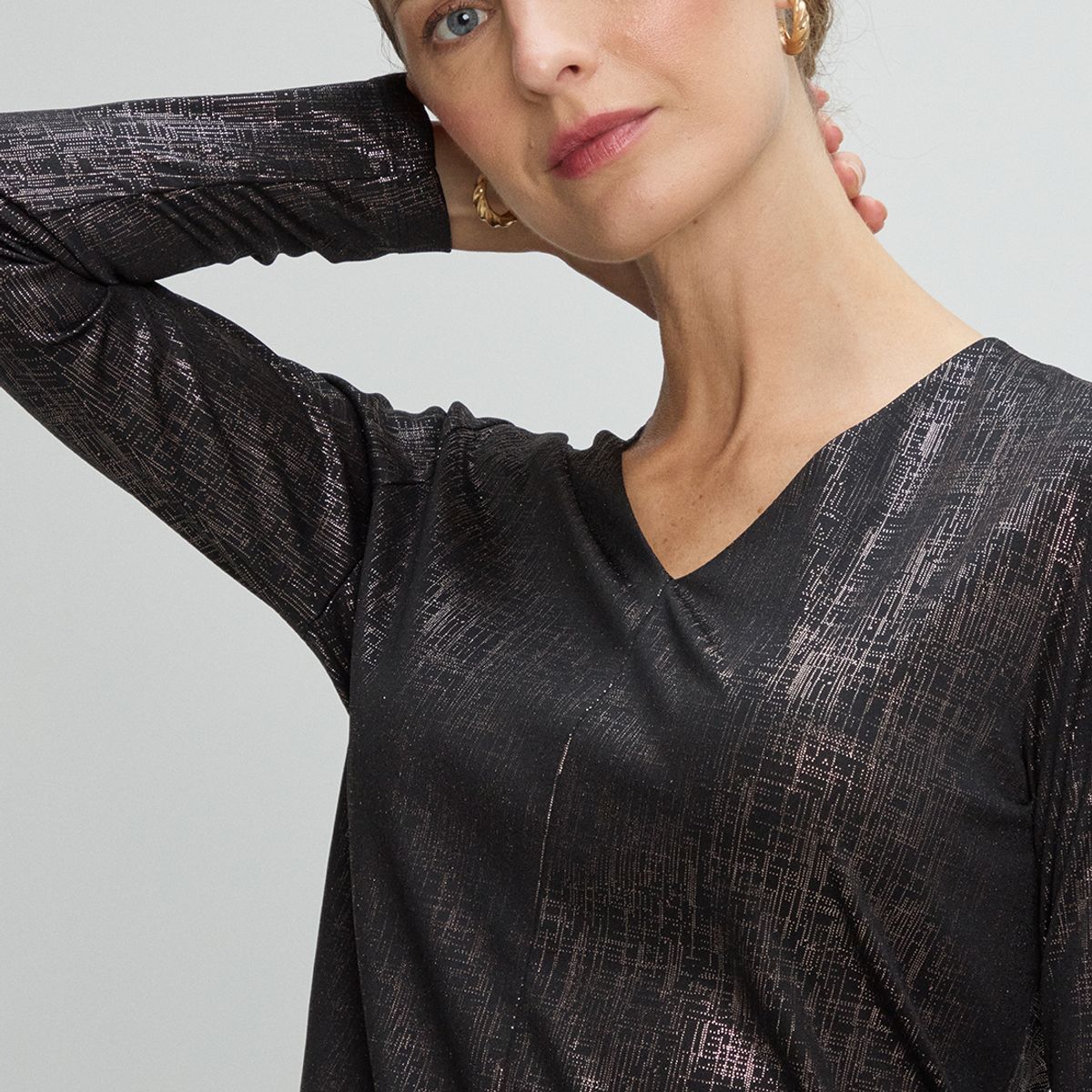 MA GRIFFE - Polera Manga Larga Mujer Negro Magriffe