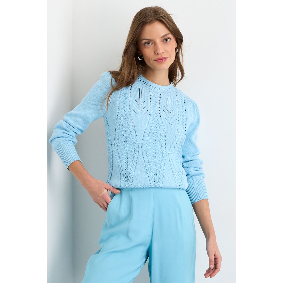 IO - Sweater Mujer Celeste Io