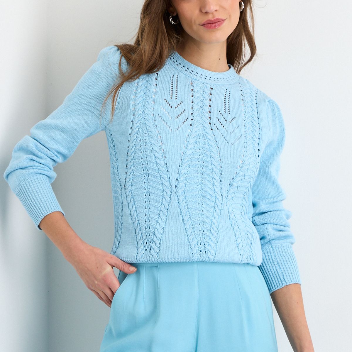 IO - Sweater Mujer Celeste Io