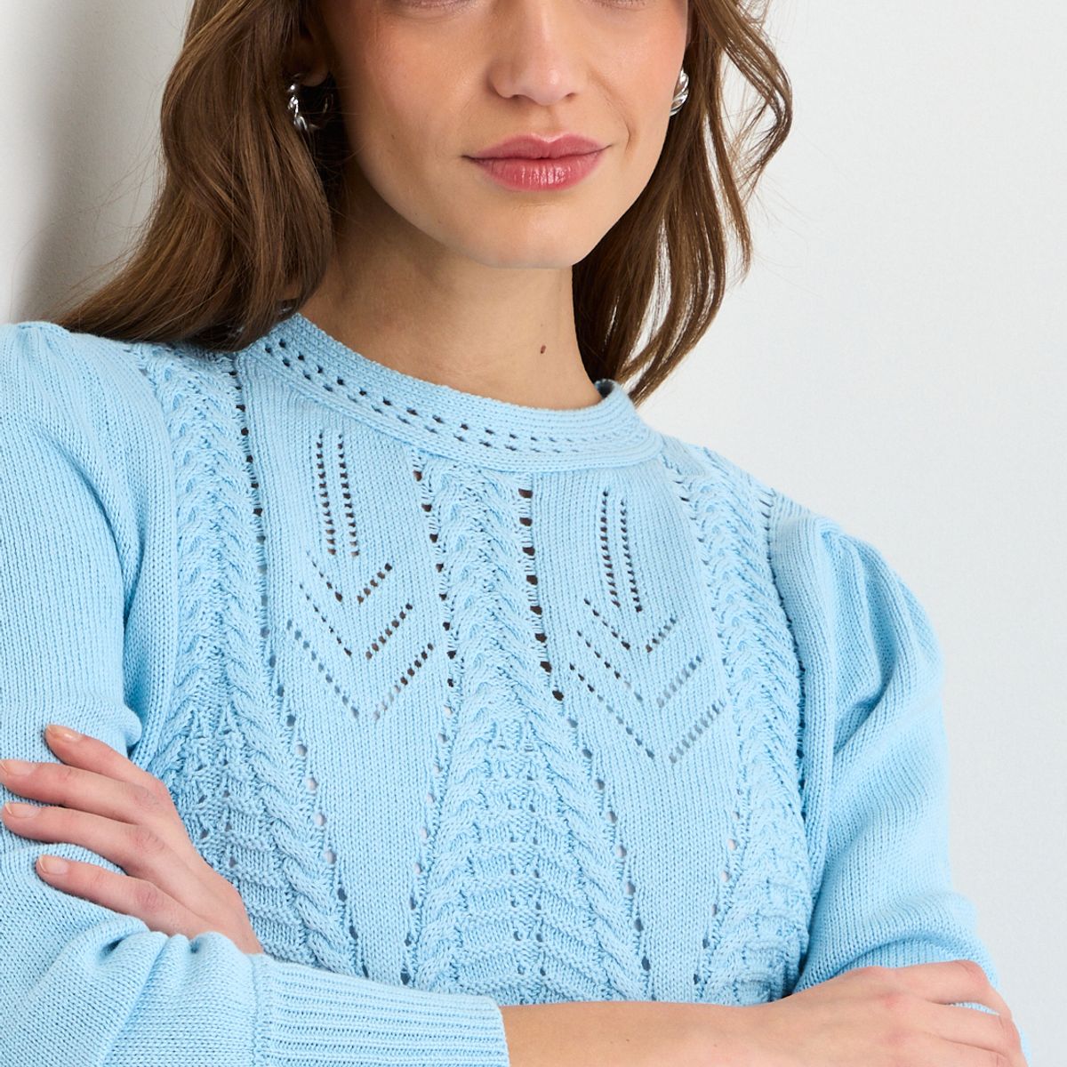 IO - Sweater Mujer Celeste Io