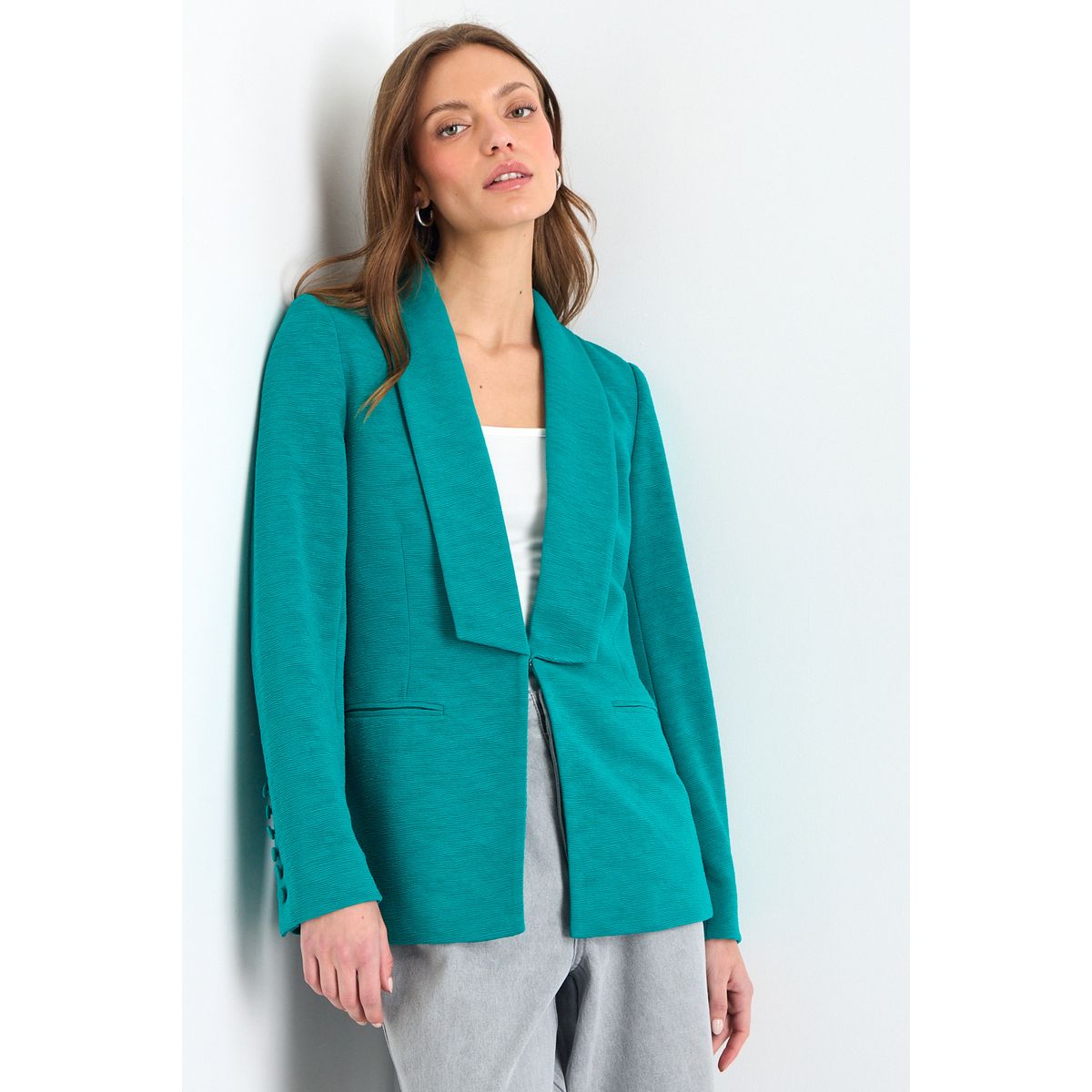 IO - Blazer Mujer Turquesa Io