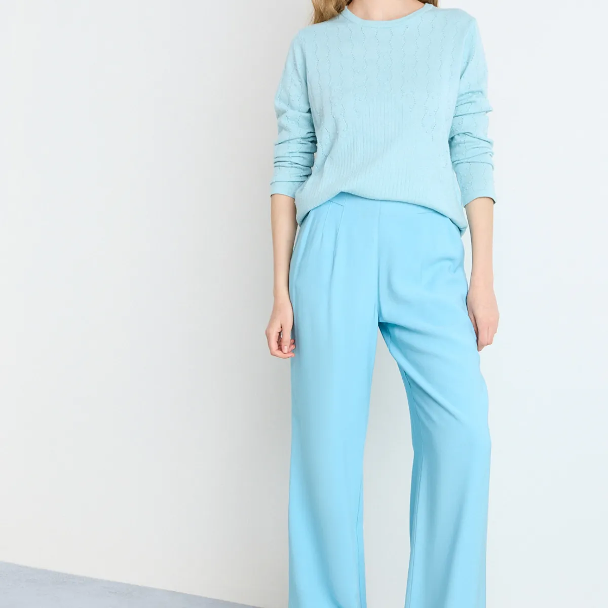 IO - Sweater Mujer Celeste Io