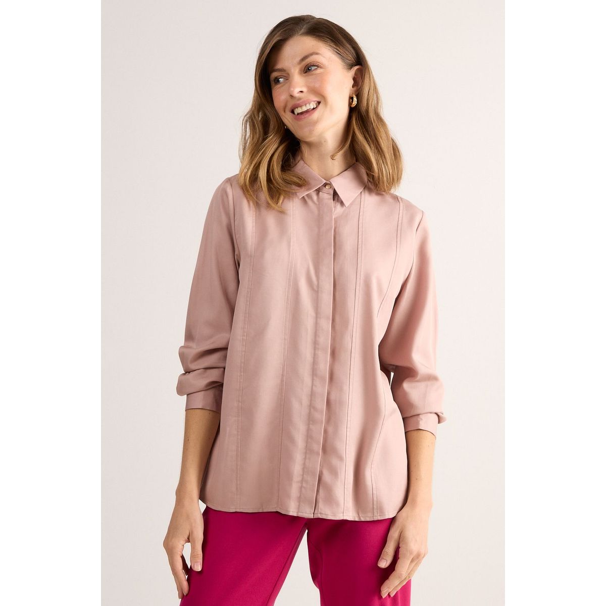MA GRIFFE - Blusas Manga Larga Mujer Rosa Magriffe