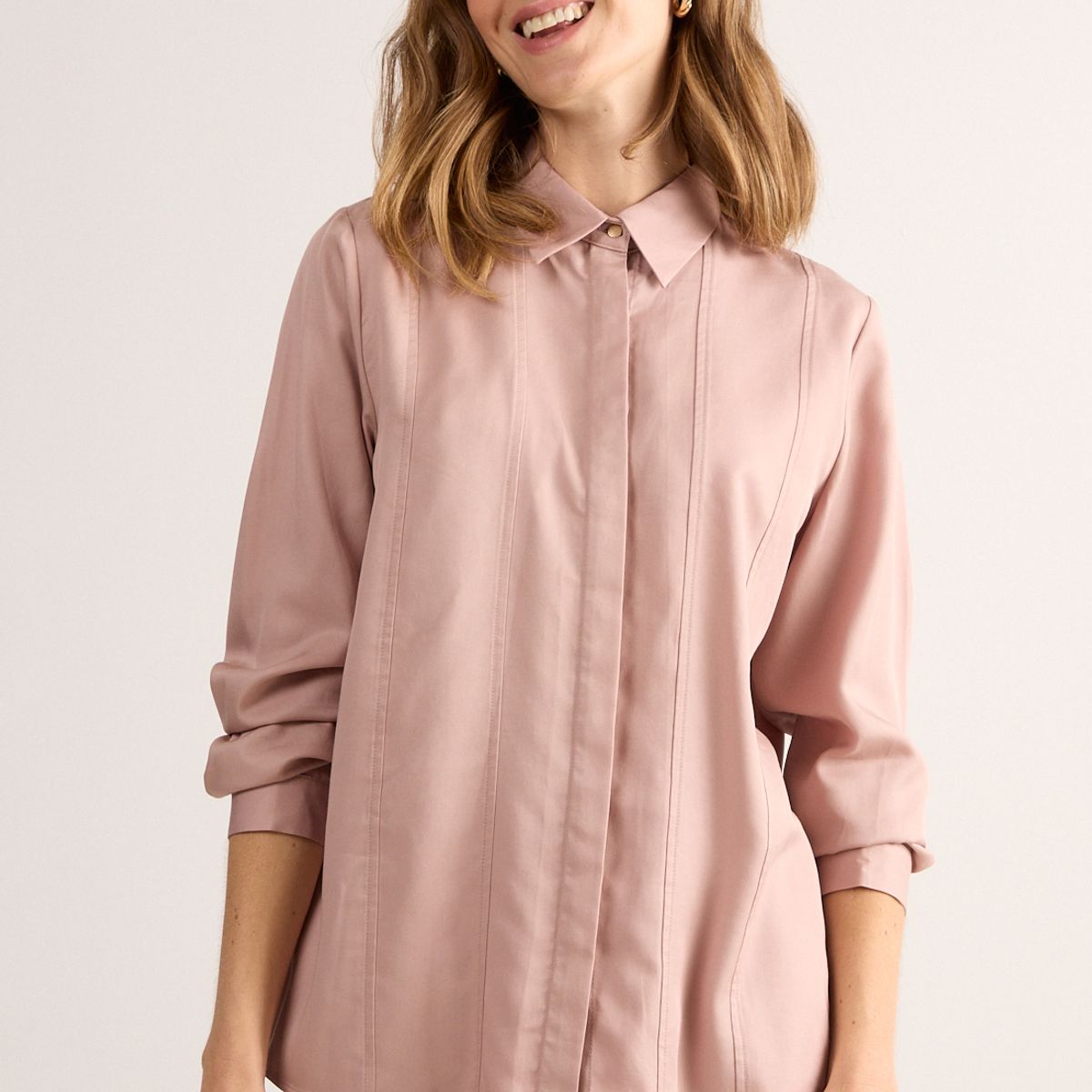 MA GRIFFE - Blusas Manga Larga Mujer Rosa Magriffe