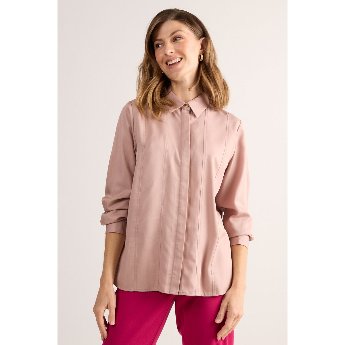 MA GRIFFE - Blusas Manga Larga Mujer Rosa Magriffe