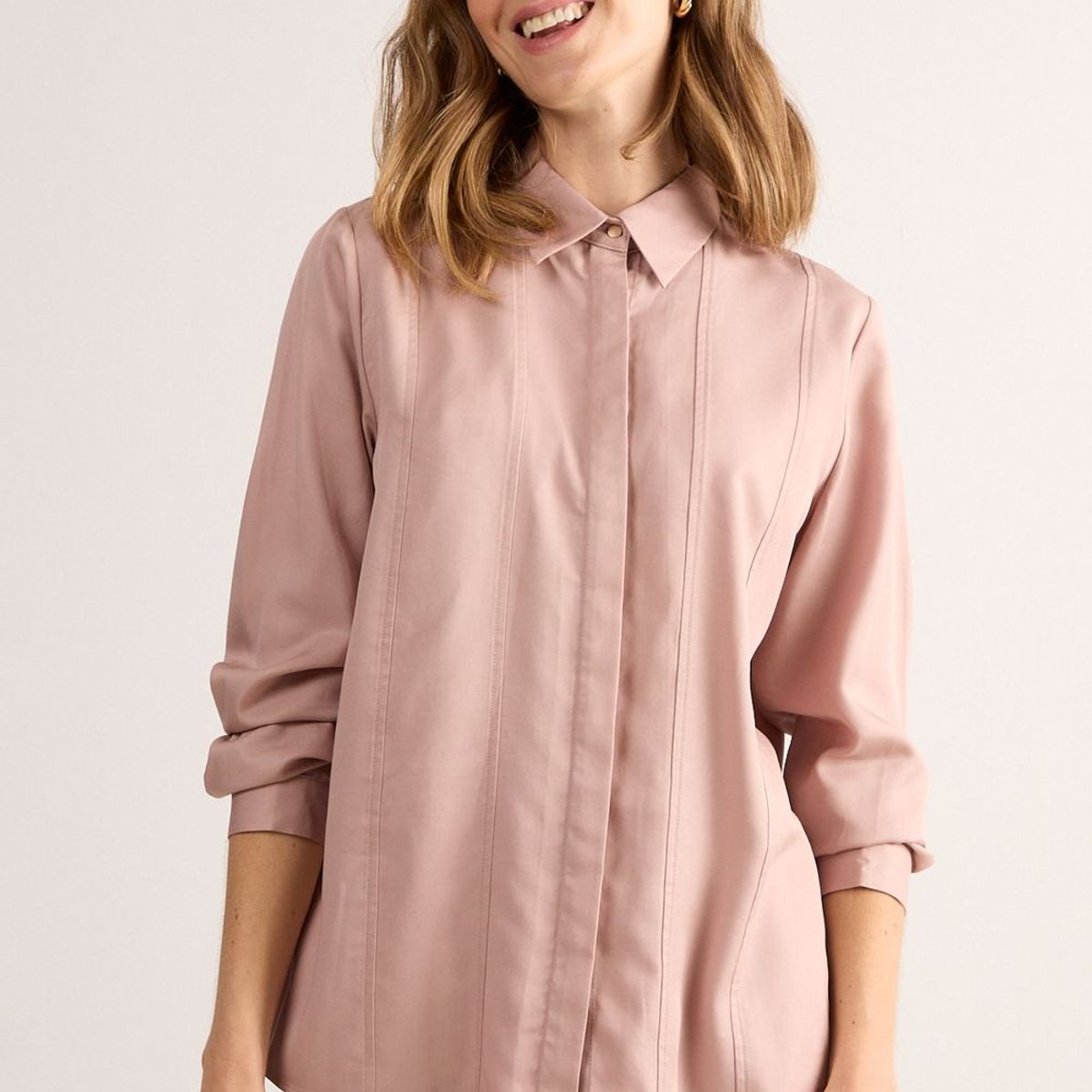 MA GRIFFE - Blusas Manga Larga Mujer Rosa Magriffe