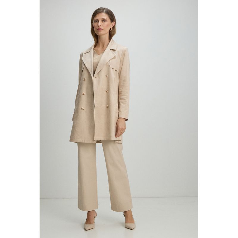 MA GRIFFE - Trench Mujer Beige Magriffe