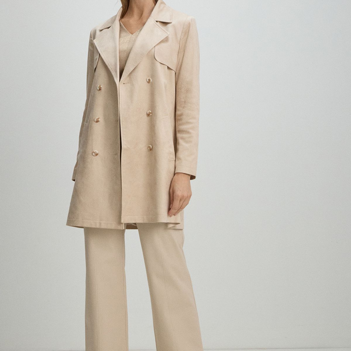 MA GRIFFE - Trench Mujer Beige Magriffe