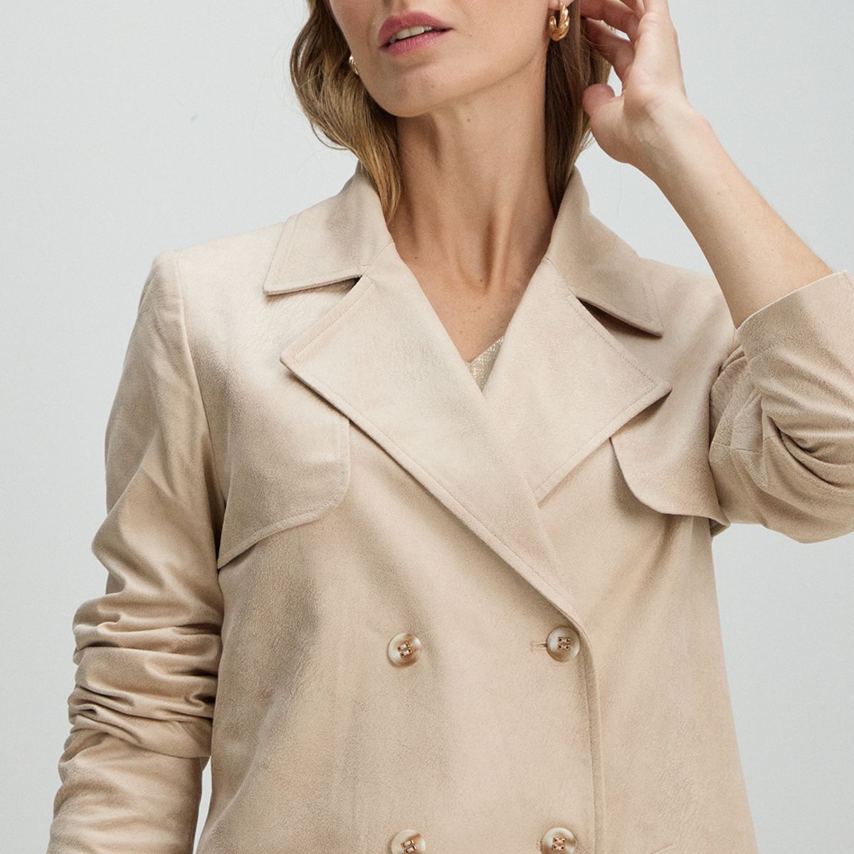 MA GRIFFE - Trench Mujer Beige Magriffe
