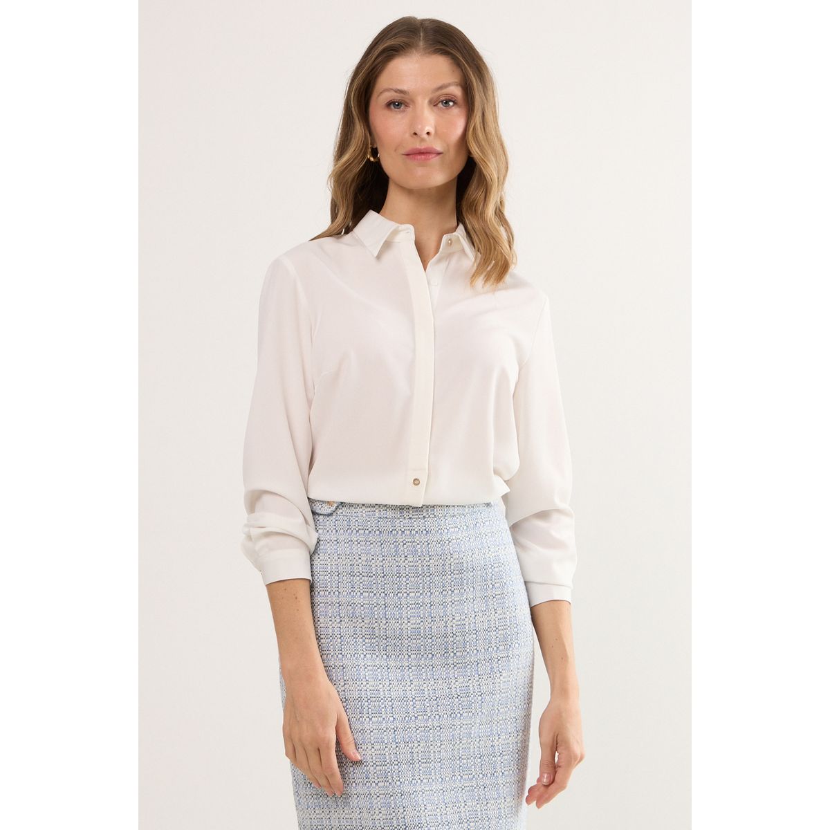 MA GRIFFE - Blusas Manga Larga Mujer Crudo Magriffe