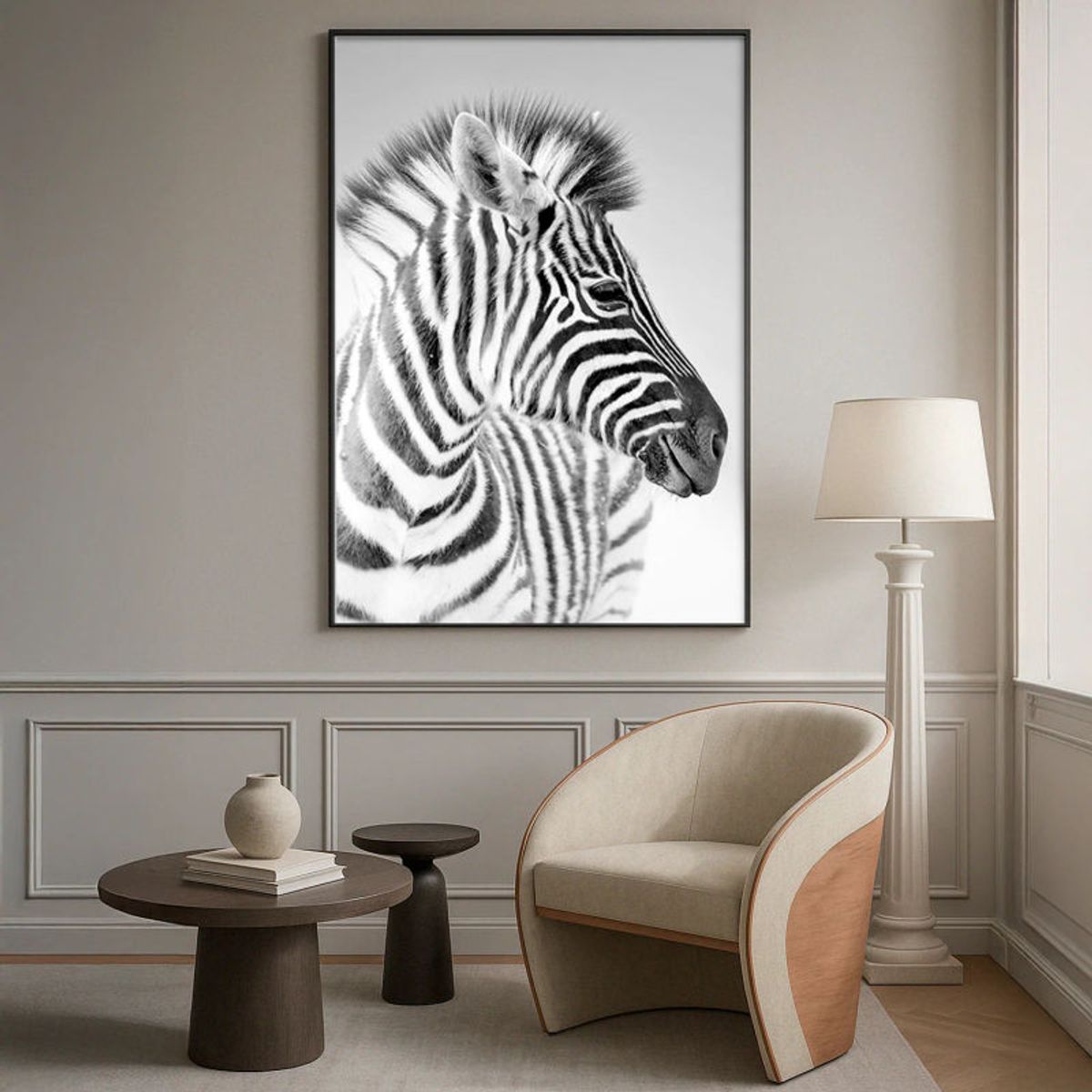 RE DECORA - Cuadro Decorativo Cebra Perfil