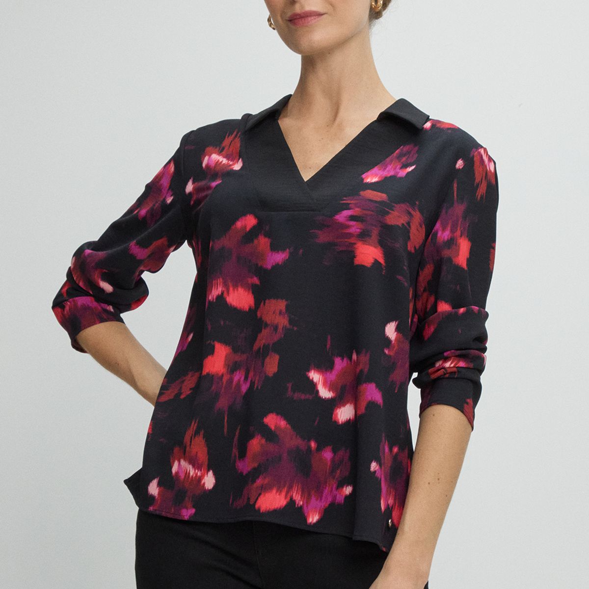 MA GRIFFE - Blusas Manga Larga Mujer Negro Magriffe