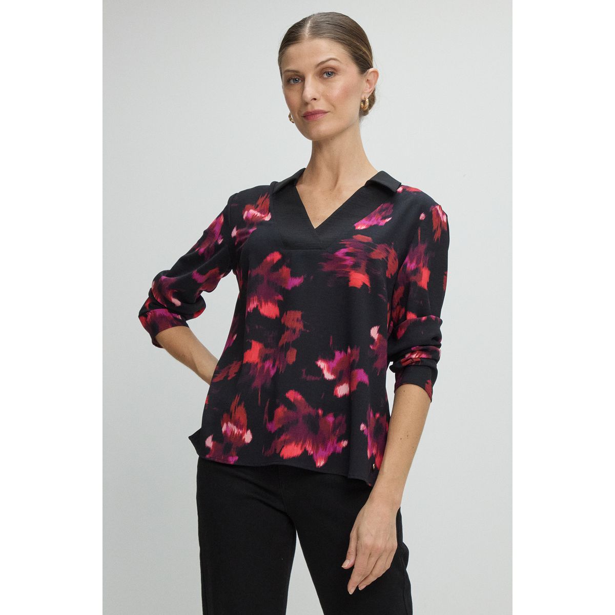 MA GRIFFE - Blusas Manga Larga Mujer Negro Magriffe