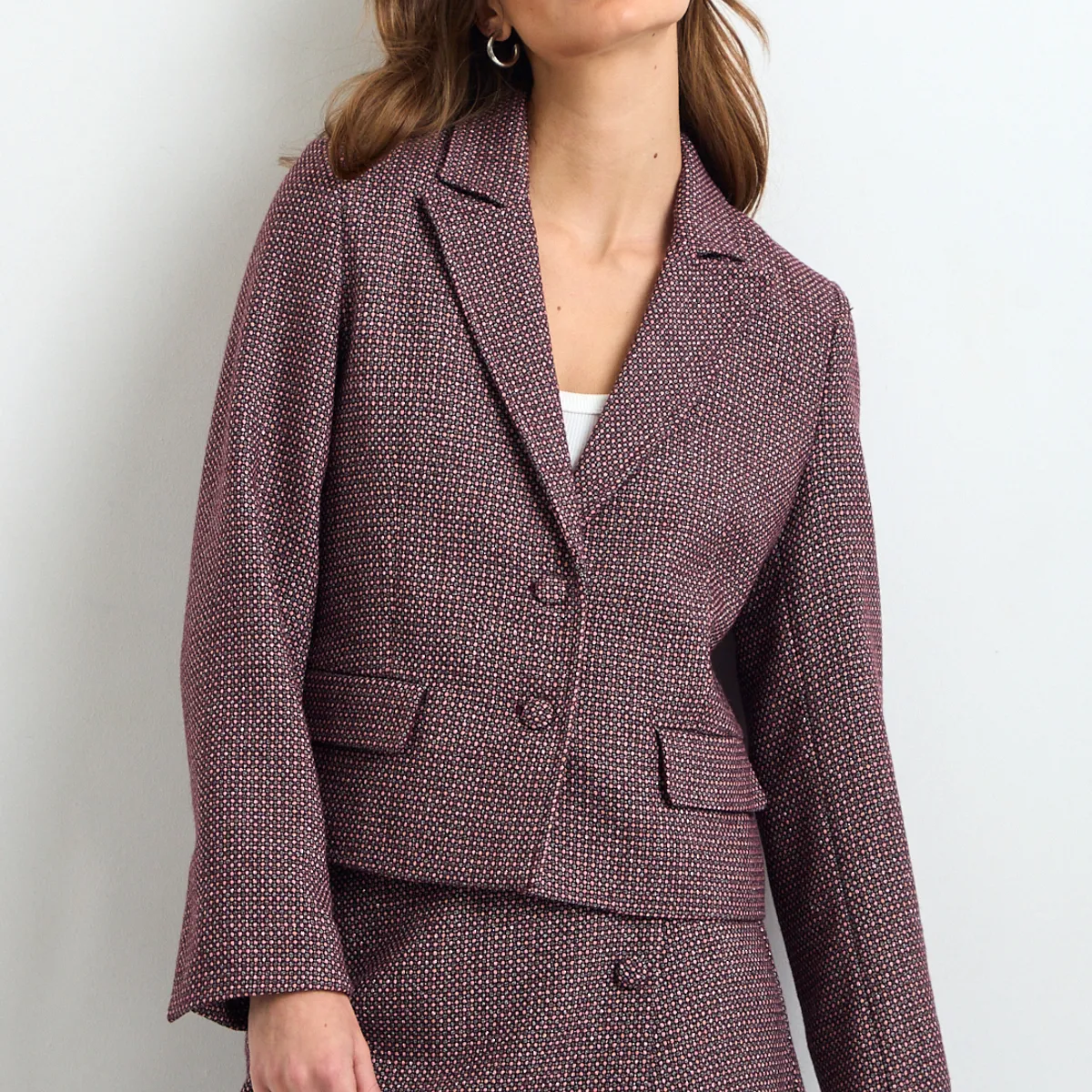 IO - Blazer Mujer Burdeos Io