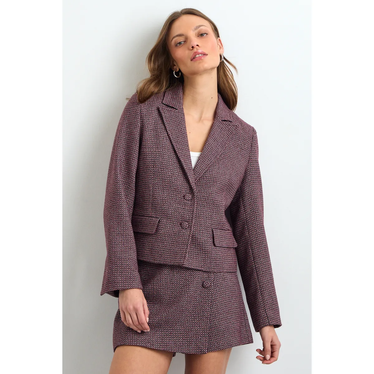 IO - Blazer Mujer Burdeos Io