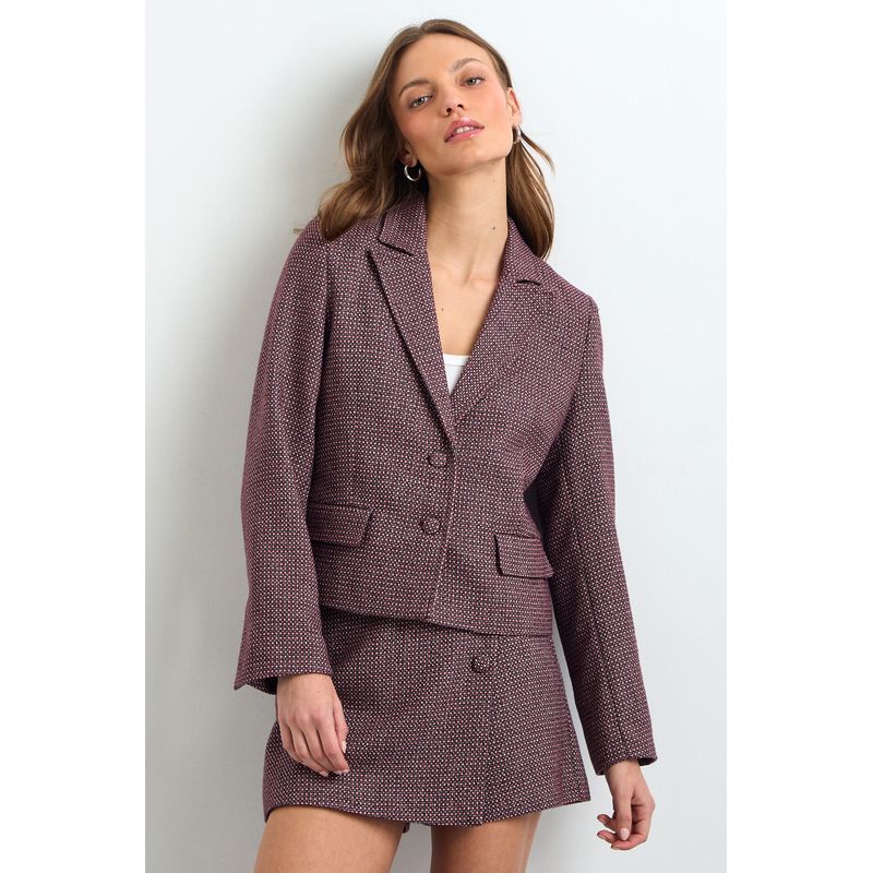 IO - Blazer Mujer Burdeos Io