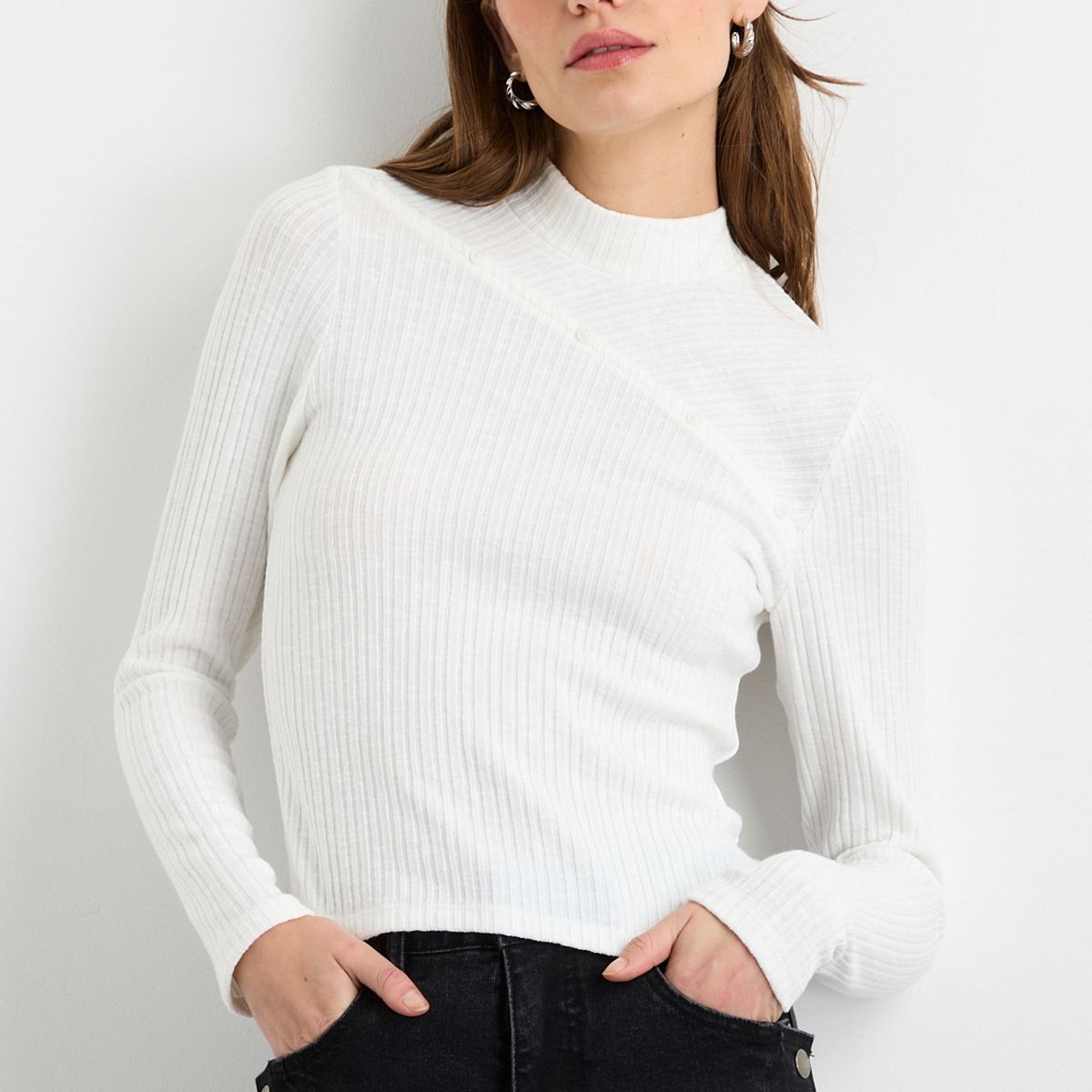 IO - Polera Manga Larga Mujer Crudo Io