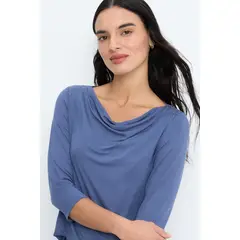 IO - Polera Manga Larga Mujer Azul