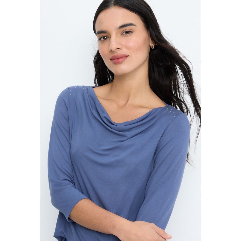 IO - Polera Manga Larga Mujer Azul Io