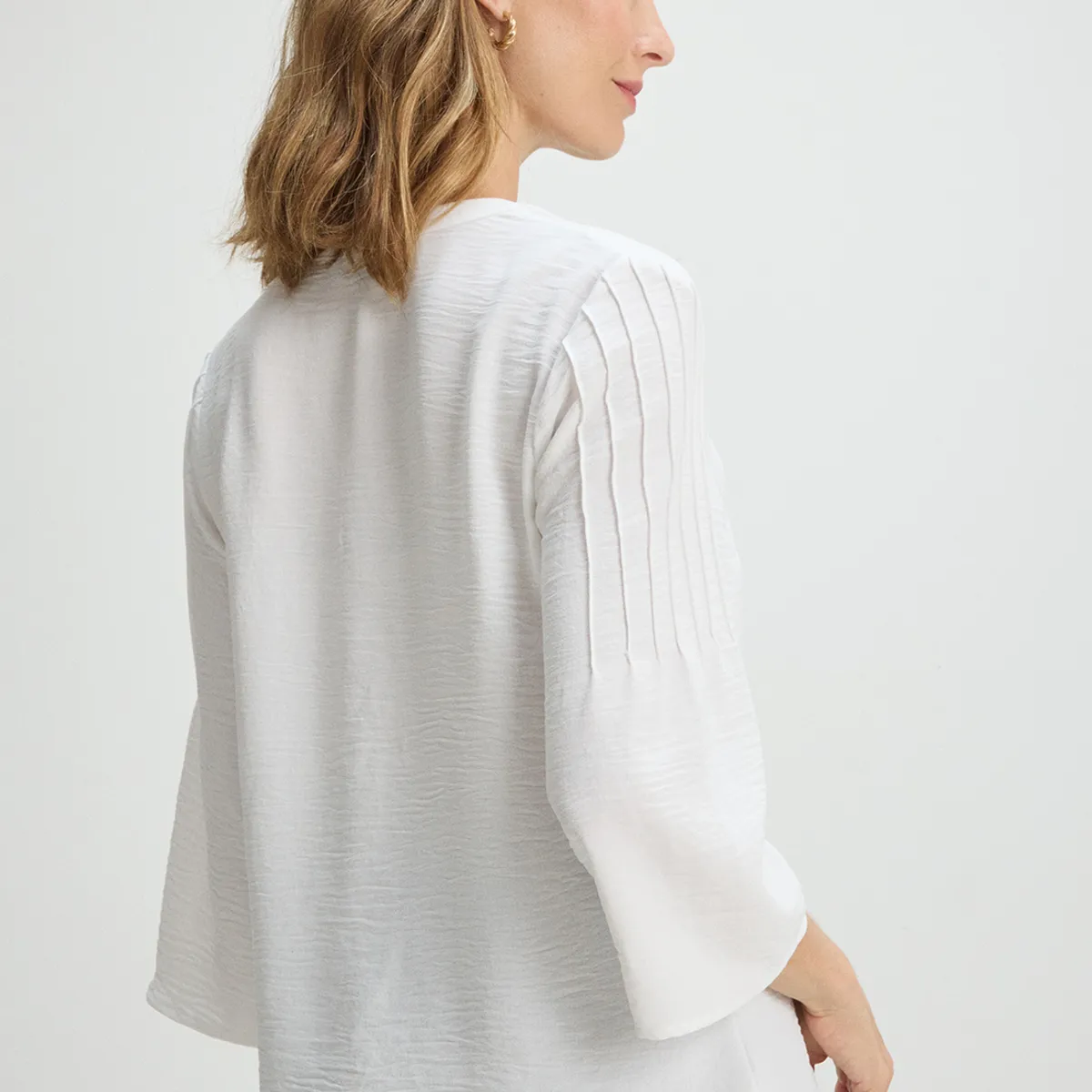 MA GRIFFE - Blusas Manga Larga Mujer Crudo Magriffe