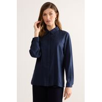 Blusas Manga Larga Mujer Azul Magriffe