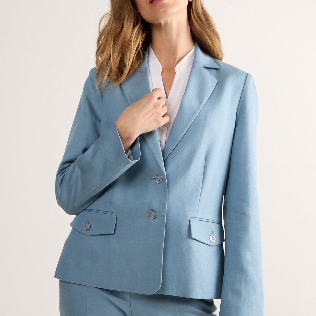 MA GRIFFE - Blazer Mujer Celeste Magriffe