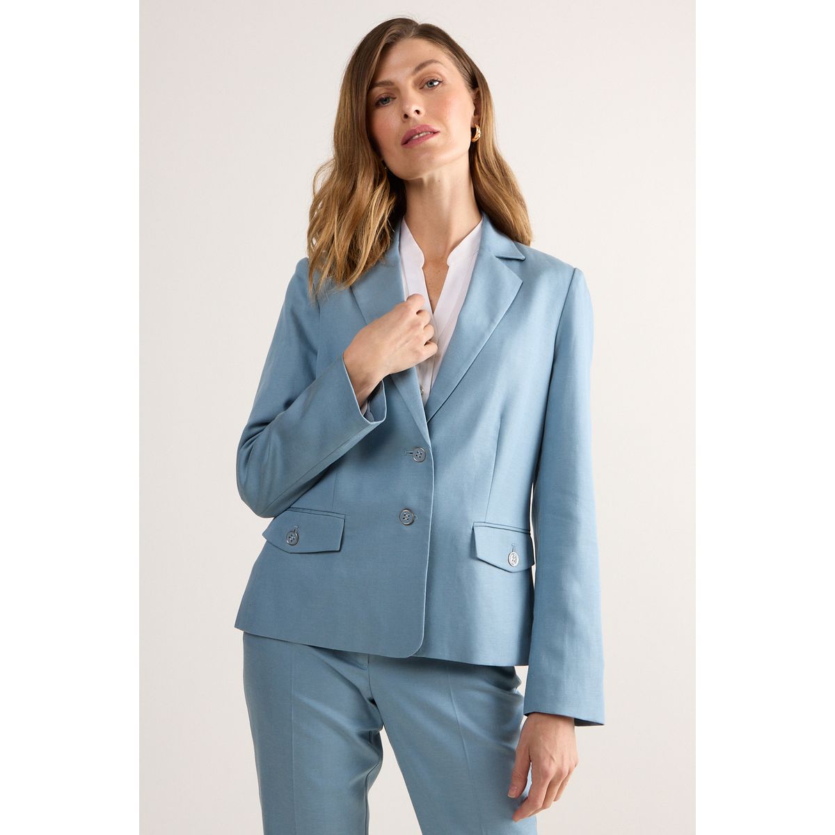 MA GRIFFE - Blazer Mujer Celeste Magriffe