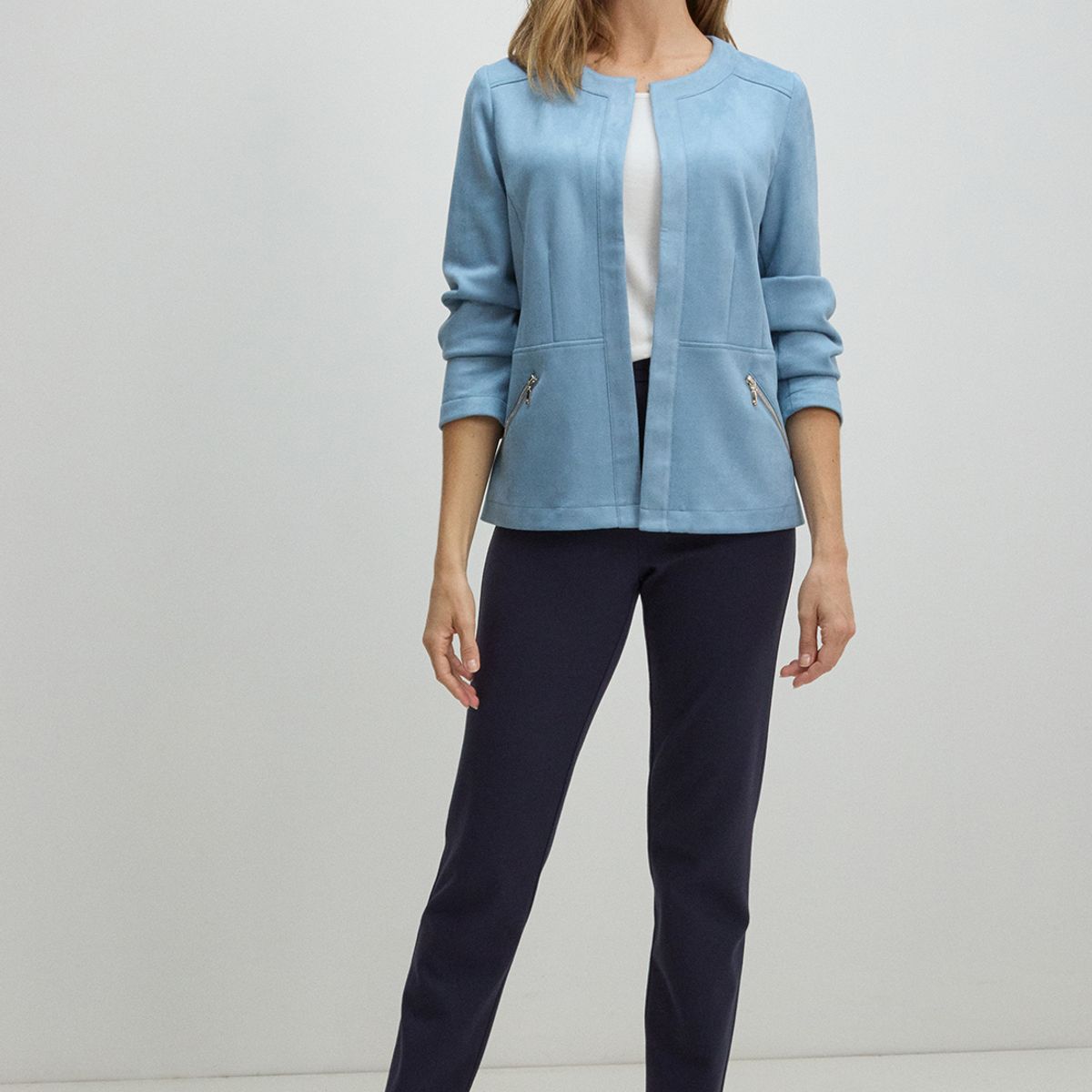 MA GRIFFE - Chaqueta Mujer Celeste Magriffe