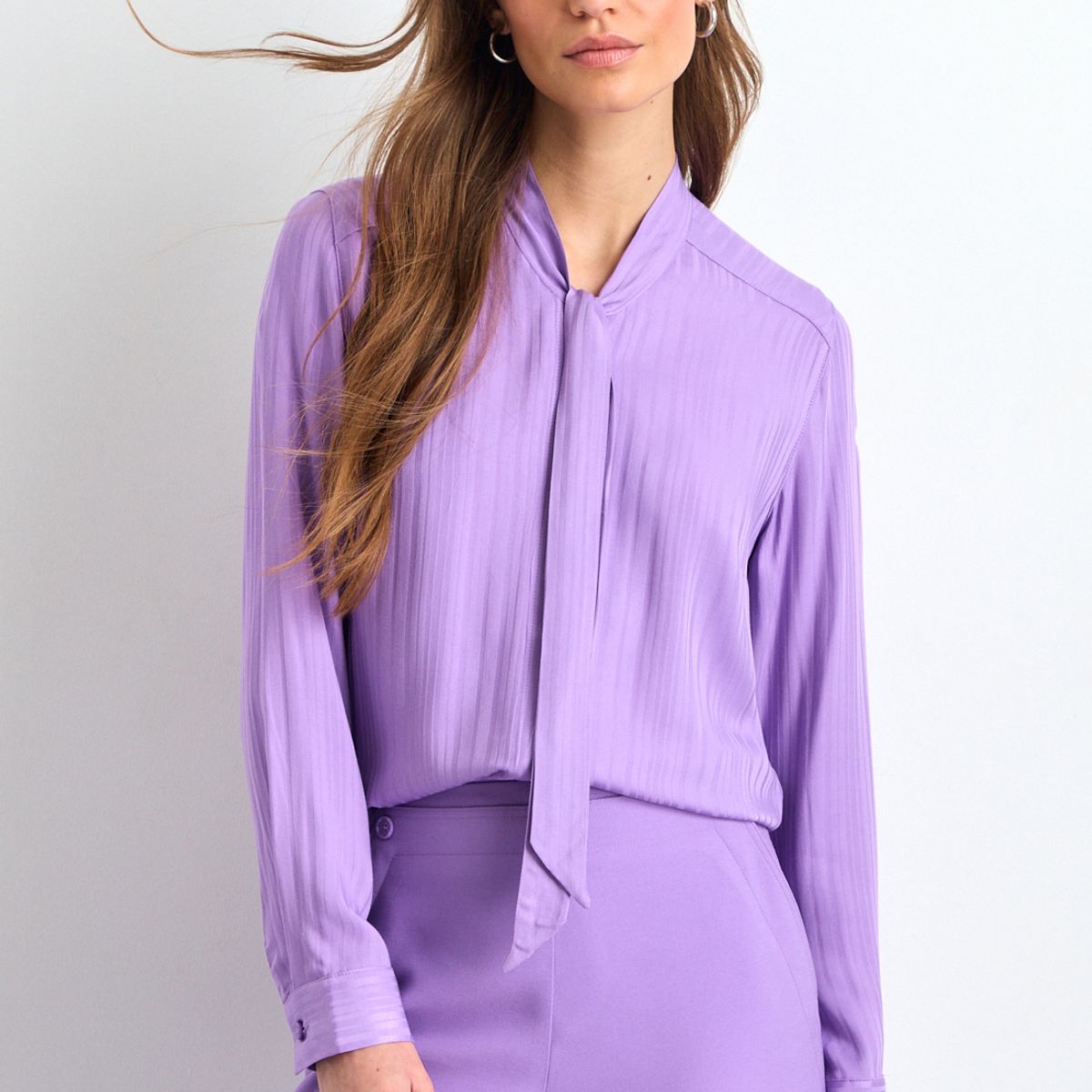 IO - Blusas Manga Larga Mujer Morado Io