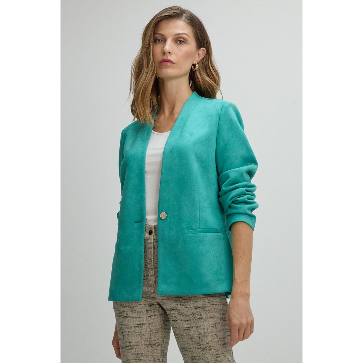 MA GRIFFE - Blazer Mujer Verde Magriffe