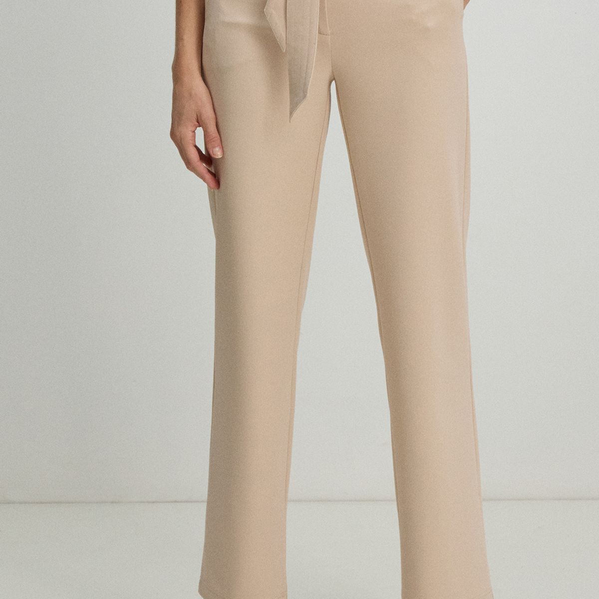 MA GRIFFE - Pantalon Mujer Beige Magriffe